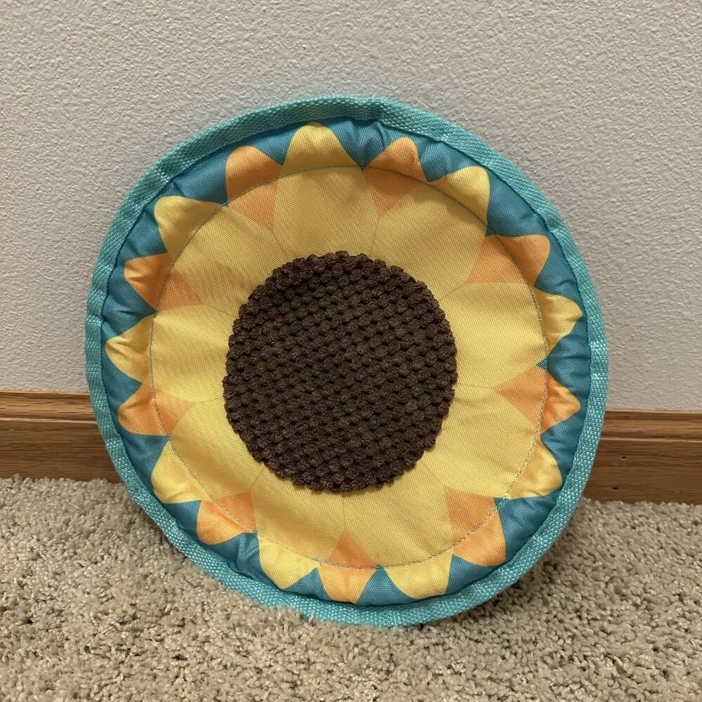 BARK Sunflower Flinger Flying Disc Dog Toy